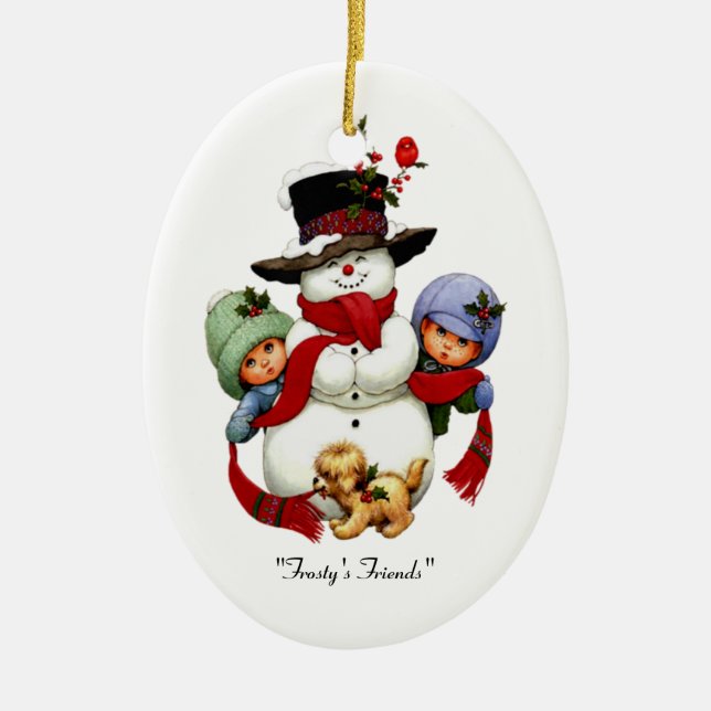 Frosty's Friends Holiday Ornament (Front)