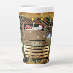 Frosty's Vintage GMC Truck Christmas Run Latte Mug