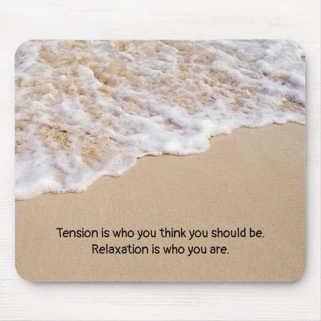 Frothy Ocean Surf with Quote Mouse Pad (Front)