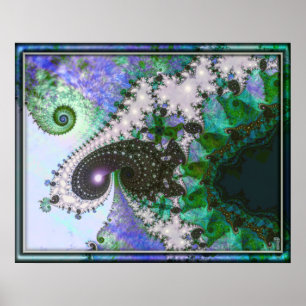 Frothy Spirals Spiraling Variation 4 Art Poster
