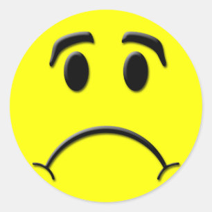 Frown Classic Round Sticker