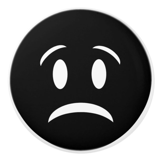 FROWNIE FACE CERAMIC KNOB (Front)