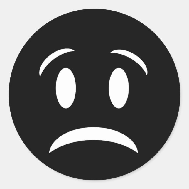 FROWNIE FACE CLASSIC ROUND STICKER (Front)