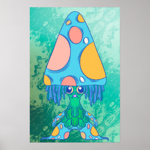 Frowning Mushroom Poster