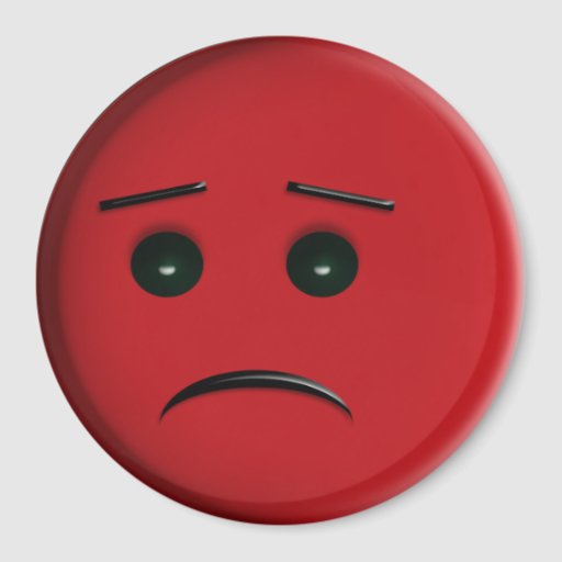 Frowny Face red Magnets | Zazzle