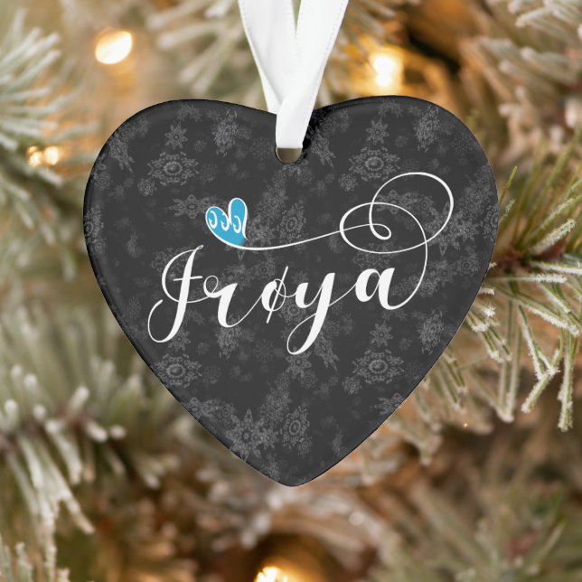 Frøya Flag Heart, Trøndelag Ornament (Tree)