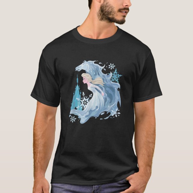 Frozen 2 Elsa And Water Horse  T-Shirt (Front)