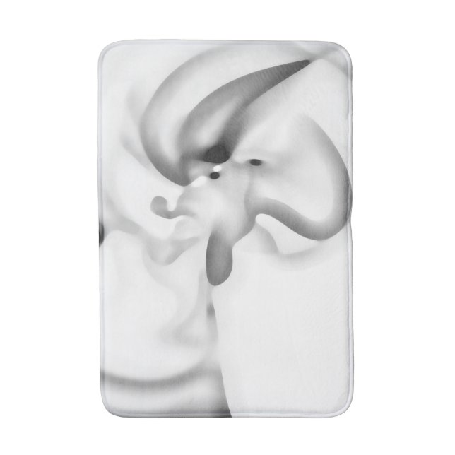 Frozen: Abstract Grey, White & Black Bath Mat (Front Vertical)