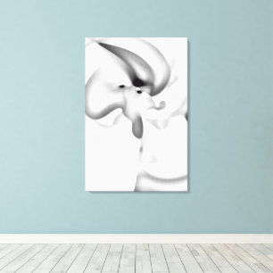 Frozen: Abstract Grey, White & Black Canvas Print