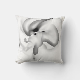 Frozen: Abstract Grey, White & Black Cushion