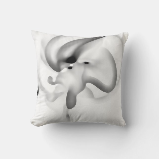Frozen: Abstract Grey, White & Black Cushion (Front)