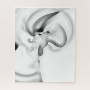 Frozen: Abstract Grey, White & Black Jigsaw Puzzle