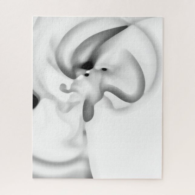 Frozen: Abstract Grey, White & Black Jigsaw Puzzle (Vertical)