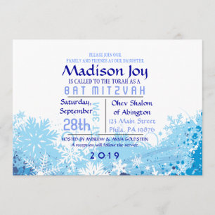 FROZEN Bar Bat Mitzvah Escort Seating Card