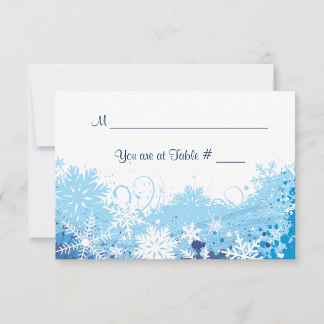 FROZEN Bar Bat Mitzvah Escort Seating Card (Front)