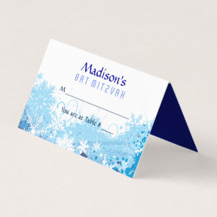 FROZEN Bar Bat Mitzvah Escort Seating Card