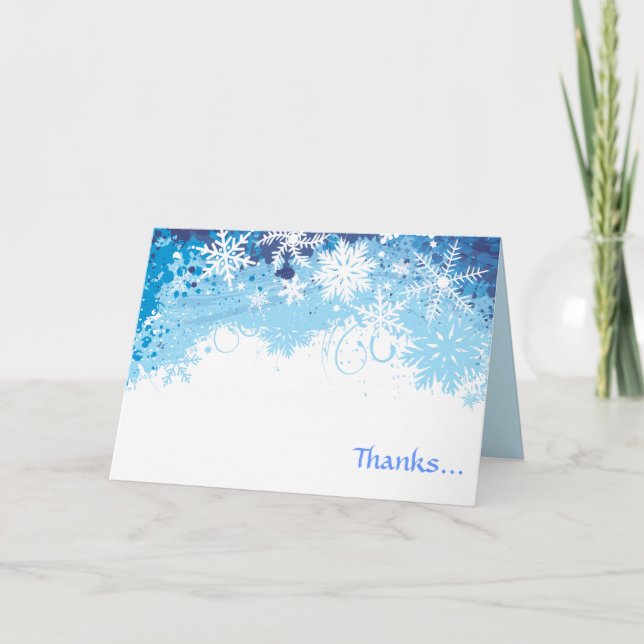 FROZEN Bat Mitzvah Invitation Thanks You Card (Front)