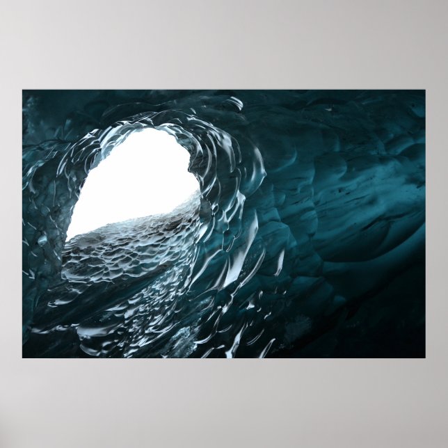 Frozen Beauty - Iceland Glacier photography Poster (Front)