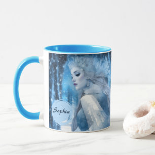 Frozen Beauty Snow Queen in Winter Wonderland Mug