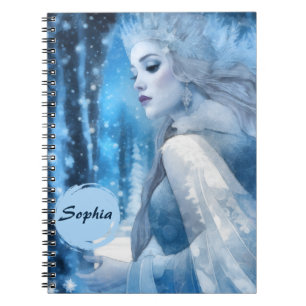Frozen Beauty Snow Queen in Winter Wonderland Notebook