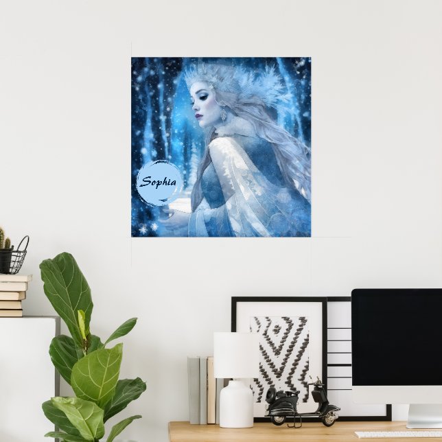 Frozen Beauty Snow Queen in Winter Wonderland Poster (Home Office)