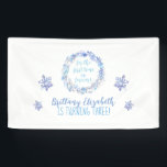 Frozen Birthday Backdrop Any Age Frozen Banner<br><div class="desc">Customise this For the First Time in Forever Frozen birthday party backdrop. Perfect for your daughters Frozen themed birthday party no matter what age she is turning.</div>