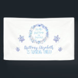 Frozen Birthday Backdrop Any Age Frozen Banner<br><div class="desc">Customise this For the First Time in Forever Frozen birthday party backdrop. Perfect for your daughters Frozen themed birthday party no matter what age she is turning.</div>