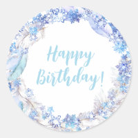 Frozen Birthday Stickers