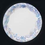 Frozen Birthday Theme Paper Plate<br><div class="desc">Frozen birthday theme party decor. Any age Frozen birthday table decor.</div>