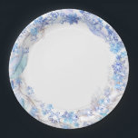Frozen Birthday Theme Paper Plate<br><div class="desc">Frozen birthday theme party decor. Any age Frozen birthday table decor.</div>