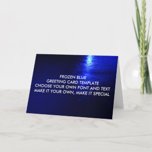 FROZEN BLUE GREETING CARD TEMPLATE