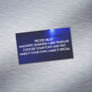 FROZEN BLUE MAGNETIC BUSINESS CARD TEMPLATE