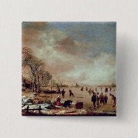 Frozen Canal Scene