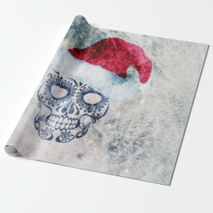 frozen Christmas skull Wrapping Paper