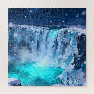 Frozen Crystal Falls Jigsaw Puzzle