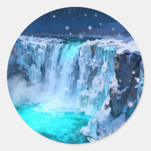 Frozen Crystal Falls Sticker Sheet