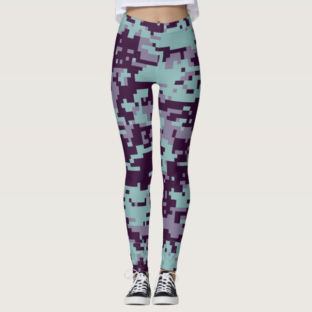 Frozen Digital Camo Pattern Leggings (Front)