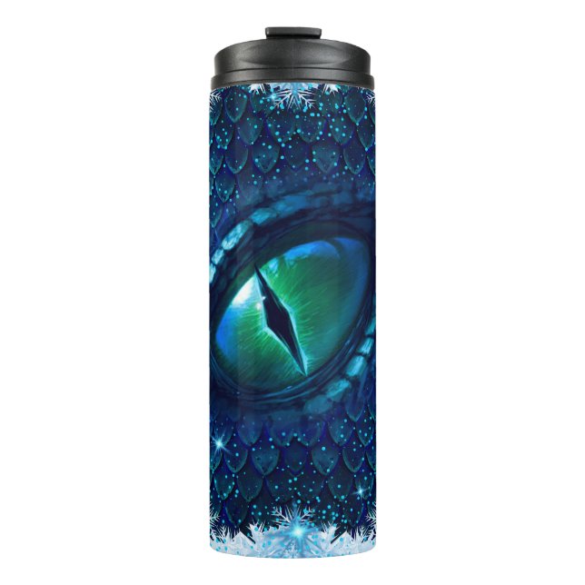 Frozen Dragon's Blue Eye Thermal Tumbler (Front)
