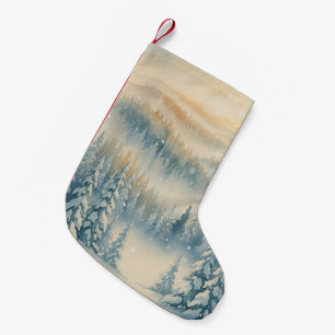 Frozen Dreams Snowy Landscape Small Christmas Stocking