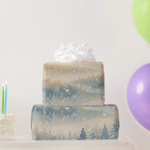 Frozen Dreams Snowy Landscape Wrapping Paper