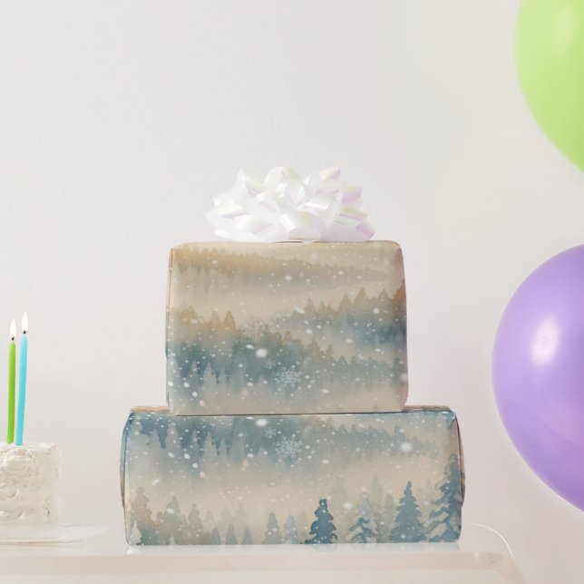 Frozen Dreams Snowy Landscape Wrapping Paper (Party Gifts)