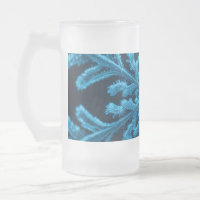 Frozen Elegance: Intricate Blue Snowflake Design