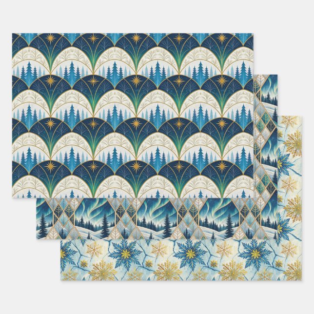 Frozen Elegance Wrapping Paper Sheet (Set)