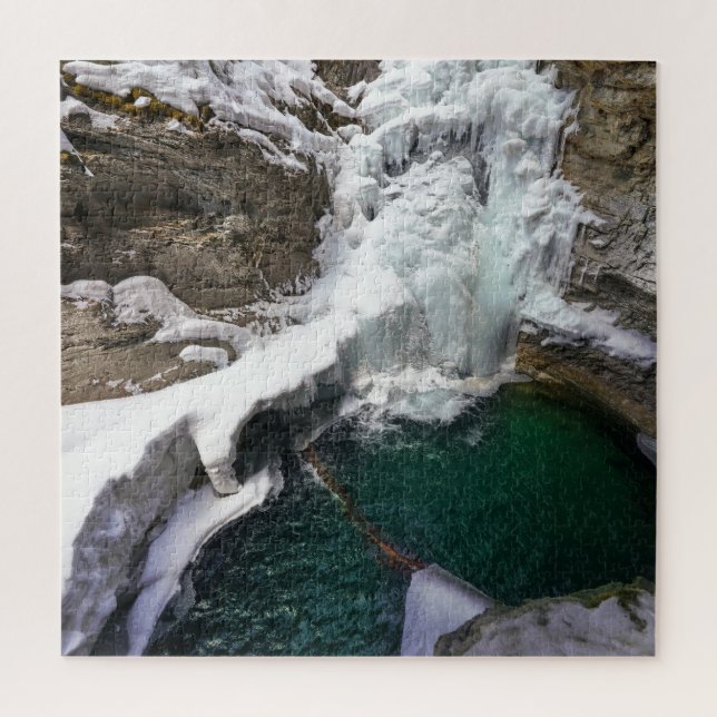 Frozen Falls at Johnson Creek, Alberta Jigsaw Puzzle (Vertical)