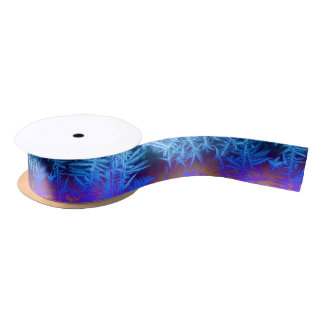 Frozen Fire Ice Crystals Ribbon Satin Ribbon