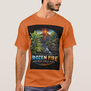 Frozen Fire Lava Rock & Jungle Art T-Shirt