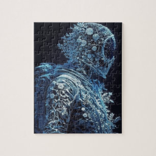 Frozen Floral Astronaut Jigsaw Puzzle