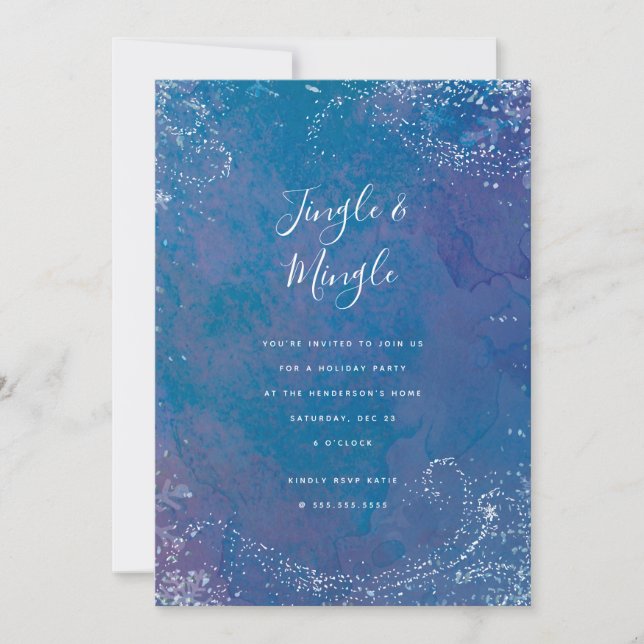 Frozen Flurry Holiday Party Invitation (Front)