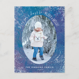Frozen Flurry Holiday Photo Postcard