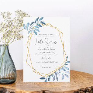Frozen Foliage   Watercolor Bridal Shower Invitation